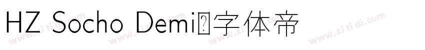 HZ Socho Demi字体转换